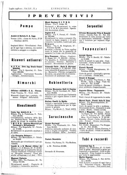 L'industria rivista tecnica ed economica illustrata