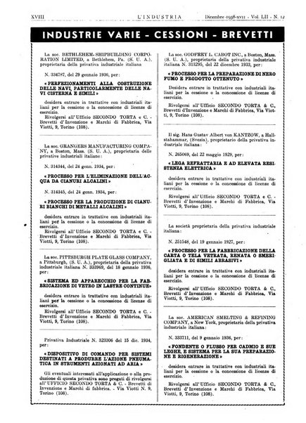 L'industria rivista tecnica ed economica illustrata