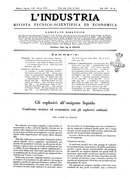 L'industria rivista tecnica ed economica illustrata