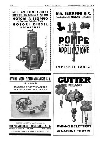 L'industria rivista tecnica ed economica illustrata