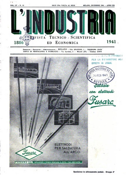 L'industria rivista tecnica ed economica illustrata