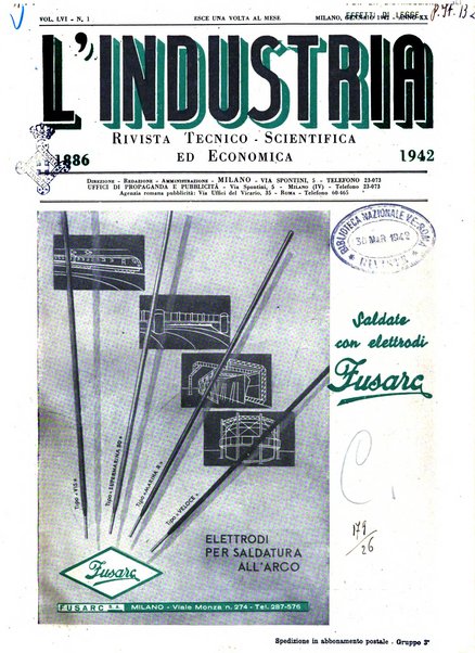 L'industria rivista tecnica ed economica illustrata