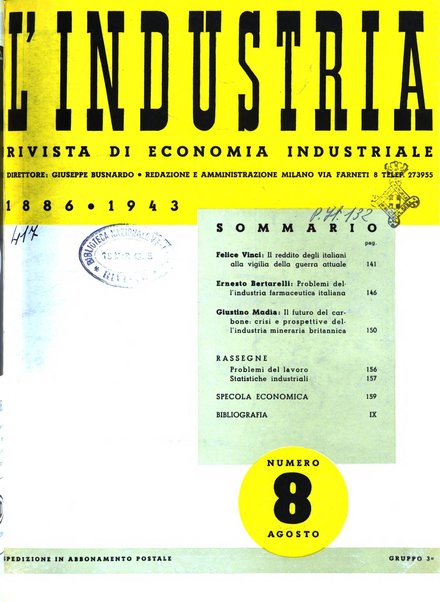 L'industria rivista tecnica ed economica illustrata