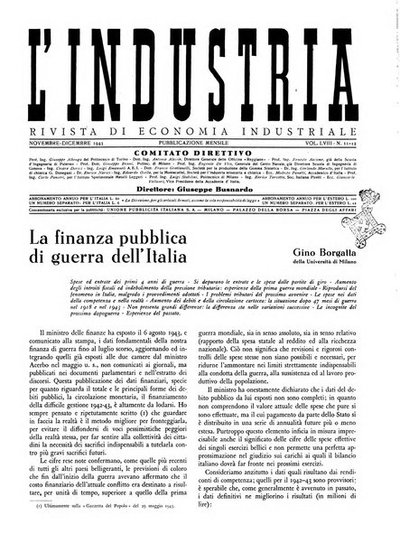 L'industria rivista tecnica ed economica illustrata