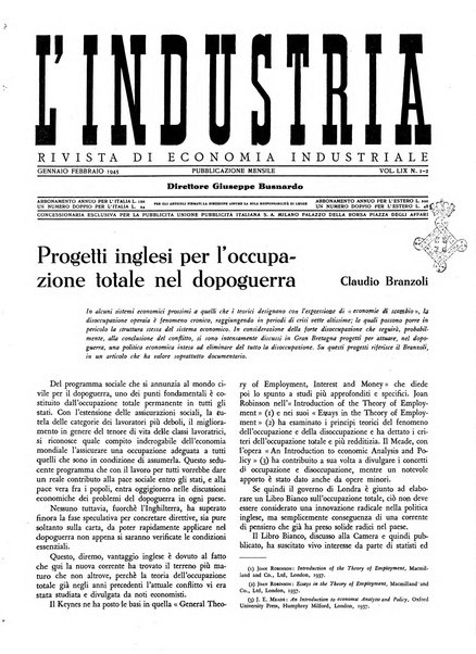 L'industria rivista tecnica ed economica illustrata