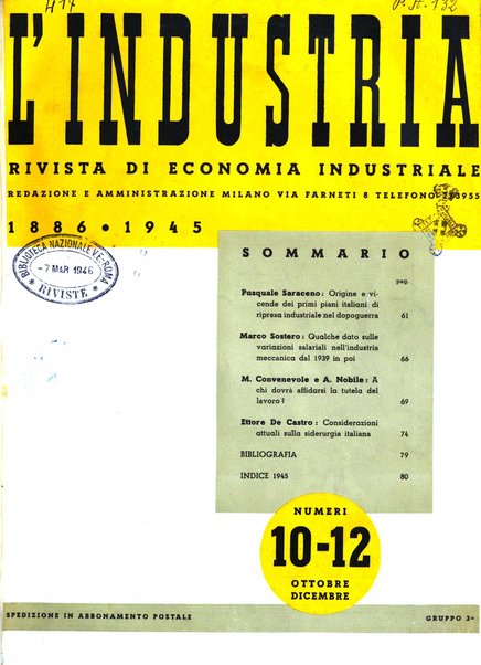 L'industria rivista tecnica ed economica illustrata