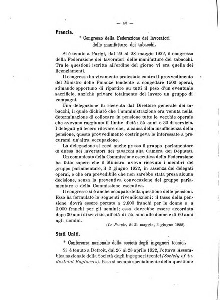 Informazioni sociali pubblicazione mensile curata dall'Ufficio corrispondente di Roma dell'Ufficio internazionale del lavoro, Ginevra