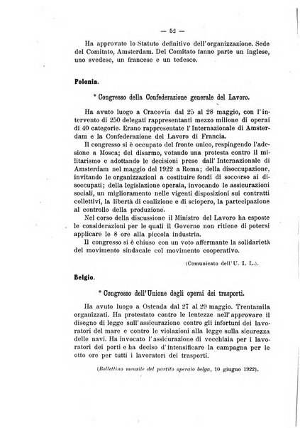 Informazioni sociali pubblicazione mensile curata dall'Ufficio corrispondente di Roma dell'Ufficio internazionale del lavoro, Ginevra