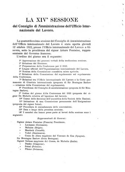 Informazioni sociali pubblicazione mensile curata dall'Ufficio corrispondente di Roma dell'Ufficio internazionale del lavoro, Ginevra