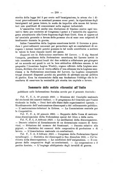 Informazioni sociali pubblicazione mensile curata dall'Ufficio corrispondente di Roma dell'Ufficio internazionale del lavoro, Ginevra