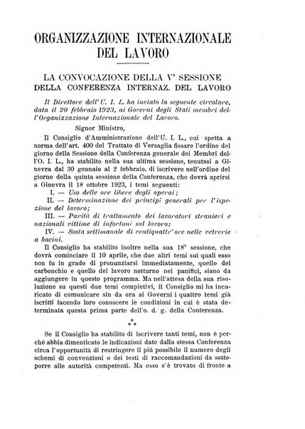 Informazioni sociali pubblicazione mensile curata dall'Ufficio corrispondente di Roma dell'Ufficio internazionale del lavoro, Ginevra