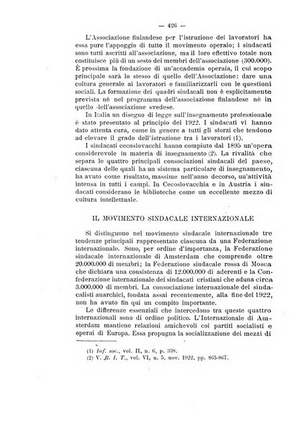 Informazioni sociali pubblicazione mensile curata dall'Ufficio corrispondente di Roma dell'Ufficio internazionale del lavoro, Ginevra