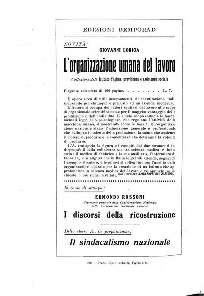 Informazioni sociali pubblicazione mensile curata dall'Ufficio corrispondente di Roma dell'Ufficio internazionale del lavoro, Ginevra