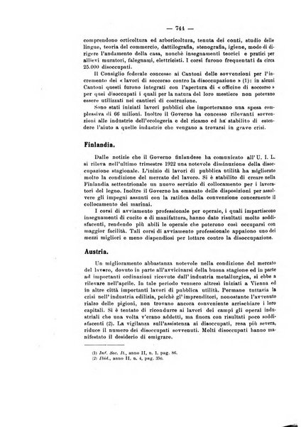 Informazioni sociali pubblicazione mensile curata dall'Ufficio corrispondente di Roma dell'Ufficio internazionale del lavoro, Ginevra