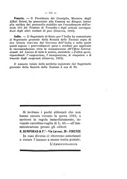 Informazioni sociali pubblicazione mensile curata dall'Ufficio corrispondente di Roma dell'Ufficio internazionale del lavoro, Ginevra