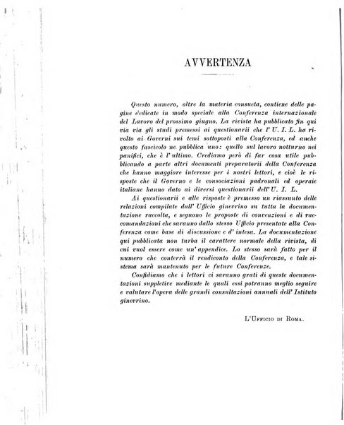 Informazioni sociali pubblicazione mensile curata dall'Ufficio corrispondente di Roma dell'Ufficio internazionale del lavoro, Ginevra