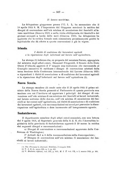 Informazioni sociali pubblicazione mensile curata dall'Ufficio corrispondente di Roma dell'Ufficio internazionale del lavoro, Ginevra