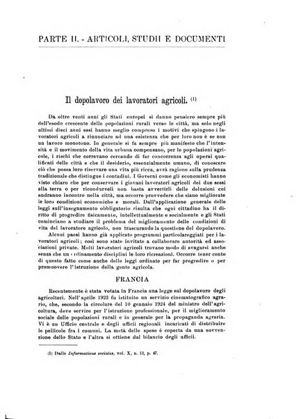 Informazioni sociali pubblicazione mensile curata dall'Ufficio corrispondente di Roma dell'Ufficio internazionale del lavoro, Ginevra