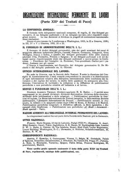 Informazioni sociali pubblicazione mensile curata dall'Ufficio corrispondente di Roma dell'Ufficio internazionale del lavoro, Ginevra