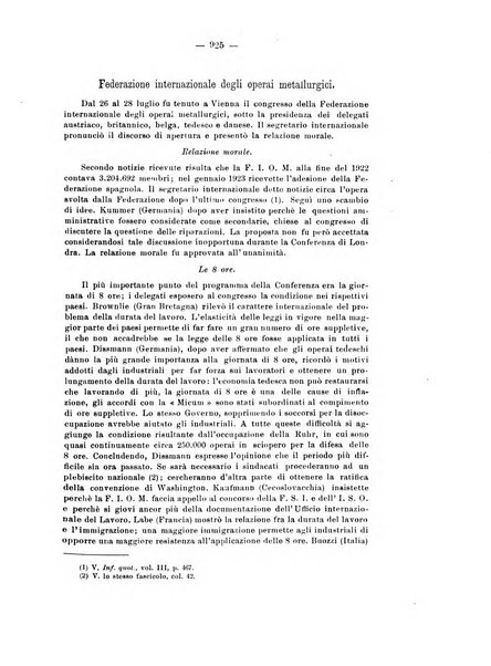 Informazioni sociali pubblicazione mensile curata dall'Ufficio corrispondente di Roma dell'Ufficio internazionale del lavoro, Ginevra