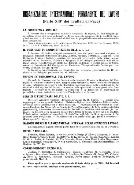 Informazioni sociali pubblicazione mensile curata dall'Ufficio corrispondente di Roma dell'Ufficio internazionale del lavoro, Ginevra