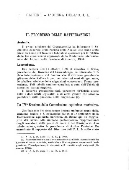 Informazioni sociali pubblicazione mensile curata dall'Ufficio corrispondente di Roma dell'Ufficio internazionale del lavoro, Ginevra