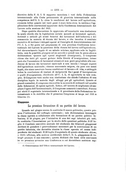 Informazioni sociali pubblicazione mensile curata dall'Ufficio corrispondente di Roma dell'Ufficio internazionale del lavoro, Ginevra