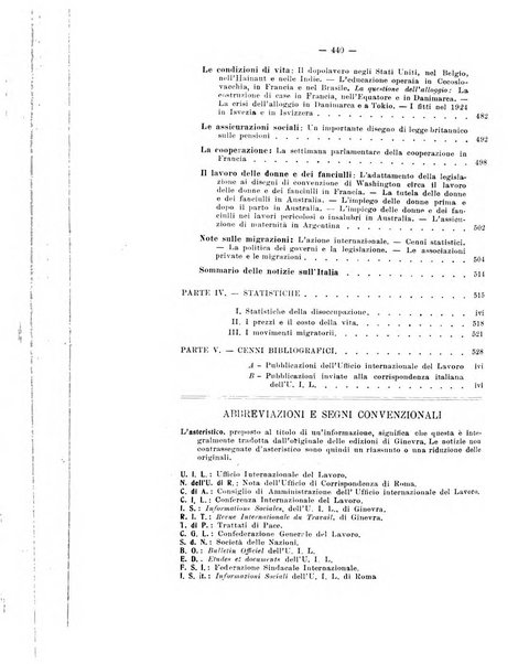 Informazioni sociali pubblicazione mensile curata dall'Ufficio corrispondente di Roma dell'Ufficio internazionale del lavoro, Ginevra