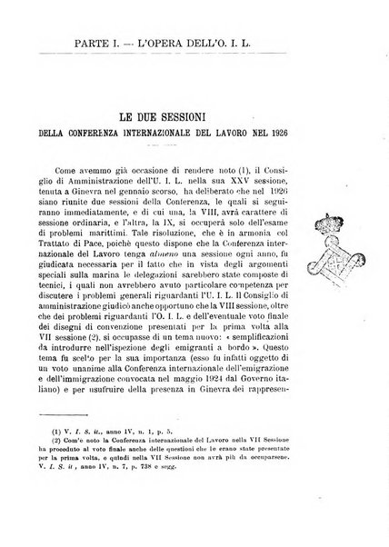 Informazioni sociali pubblicazione mensile curata dall'Ufficio corrispondente di Roma dell'Ufficio internazionale del lavoro, Ginevra