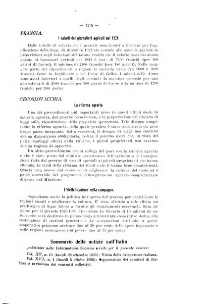 Informazioni sociali pubblicazione mensile curata dall'Ufficio corrispondente di Roma dell'Ufficio internazionale del lavoro, Ginevra