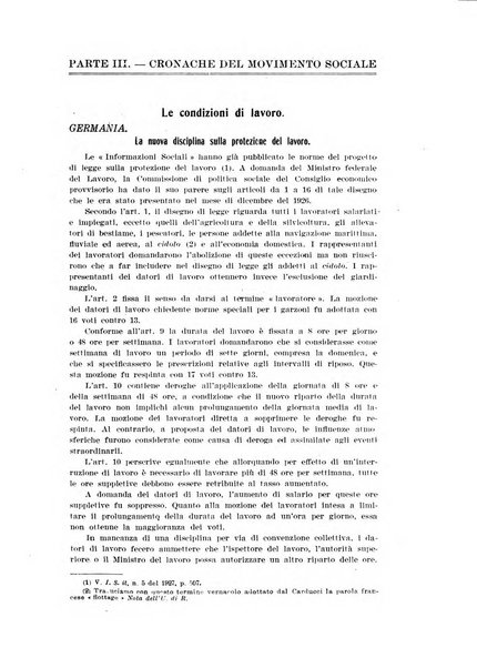 Informazioni sociali pubblicazione mensile curata dall'Ufficio corrispondente di Roma dell'Ufficio internazionale del lavoro, Ginevra