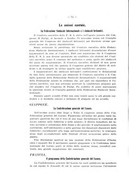 Informazioni sociali pubblicazione mensile curata dall'Ufficio corrispondente di Roma dell'Ufficio internazionale del lavoro, Ginevra