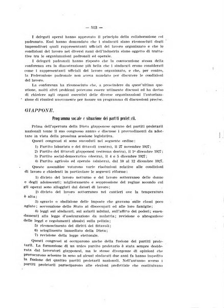 Informazioni sociali pubblicazione mensile curata dall'Ufficio corrispondente di Roma dell'Ufficio internazionale del lavoro, Ginevra