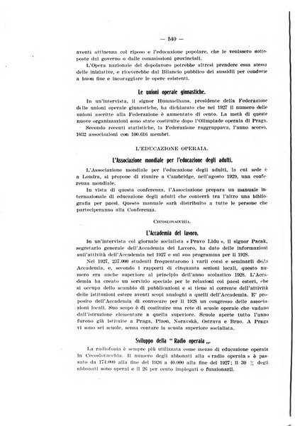 Informazioni sociali pubblicazione mensile curata dall'Ufficio corrispondente di Roma dell'Ufficio internazionale del lavoro, Ginevra