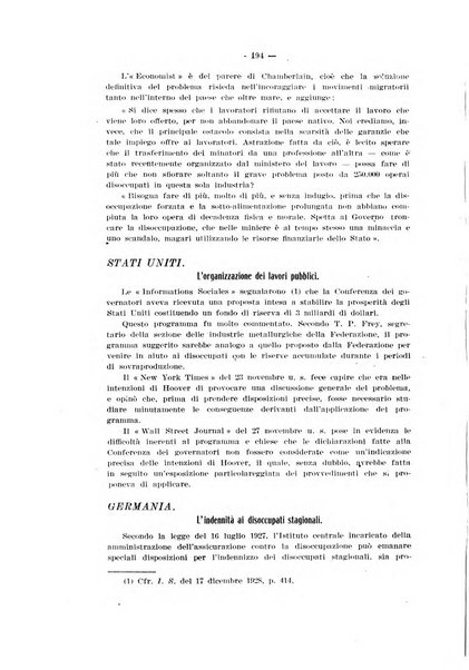 Informazioni sociali pubblicazione mensile curata dall'Ufficio corrispondente di Roma dell'Ufficio internazionale del lavoro, Ginevra