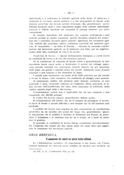 Informazioni sociali pubblicazione mensile curata dall'Ufficio corrispondente di Roma dell'Ufficio internazionale del lavoro, Ginevra