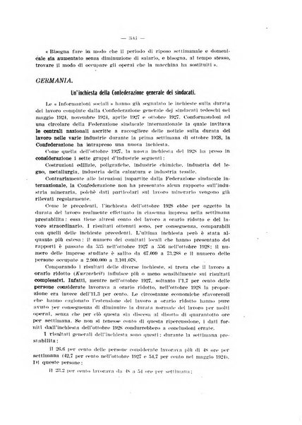 Informazioni sociali pubblicazione mensile curata dall'Ufficio corrispondente di Roma dell'Ufficio internazionale del lavoro, Ginevra