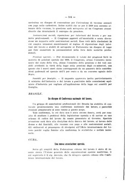 Informazioni sociali pubblicazione mensile curata dall'Ufficio corrispondente di Roma dell'Ufficio internazionale del lavoro, Ginevra