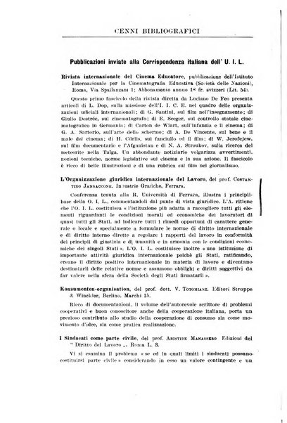 Informazioni sociali pubblicazione mensile curata dall'Ufficio corrispondente di Roma dell'Ufficio internazionale del lavoro, Ginevra