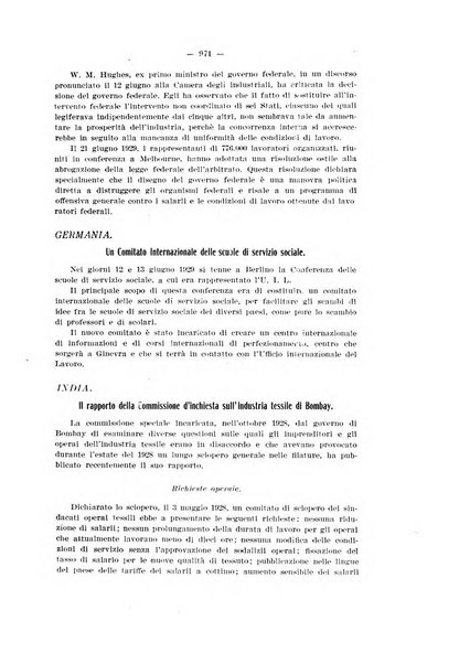 Informazioni sociali pubblicazione mensile curata dall'Ufficio corrispondente di Roma dell'Ufficio internazionale del lavoro, Ginevra