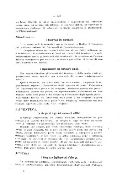 Informazioni sociali pubblicazione mensile curata dall'Ufficio corrispondente di Roma dell'Ufficio internazionale del lavoro, Ginevra