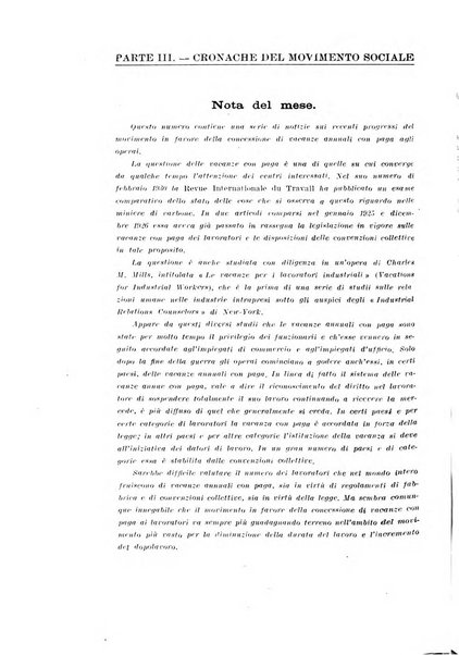 Informazioni sociali pubblicazione mensile curata dall'Ufficio corrispondente di Roma dell'Ufficio internazionale del lavoro, Ginevra