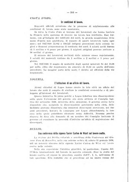 Informazioni sociali pubblicazione mensile curata dall'Ufficio corrispondente di Roma dell'Ufficio internazionale del lavoro, Ginevra