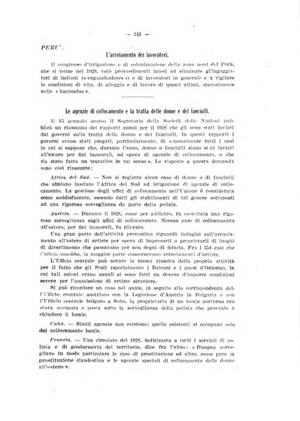 Informazioni sociali pubblicazione mensile curata dall'Ufficio corrispondente di Roma dell'Ufficio internazionale del lavoro, Ginevra