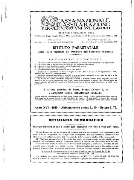 Informazioni sociali pubblicazione mensile curata dall'Ufficio corrispondente di Roma dell'Ufficio internazionale del lavoro, Ginevra