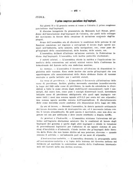 Informazioni sociali pubblicazione mensile curata dall'Ufficio corrispondente di Roma dell'Ufficio internazionale del lavoro, Ginevra