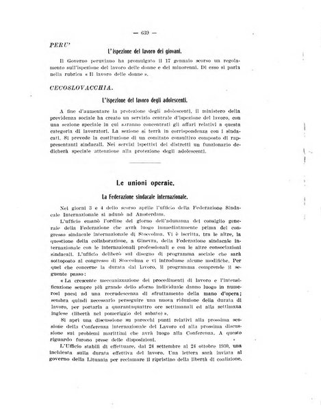 Informazioni sociali pubblicazione mensile curata dall'Ufficio corrispondente di Roma dell'Ufficio internazionale del lavoro, Ginevra