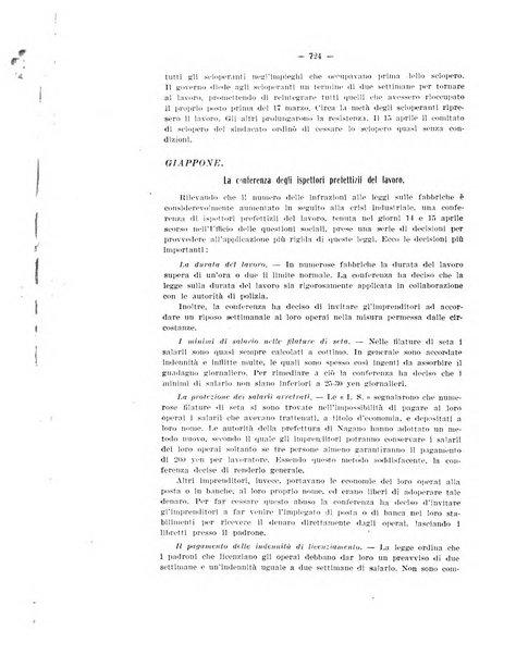 Informazioni sociali pubblicazione mensile curata dall'Ufficio corrispondente di Roma dell'Ufficio internazionale del lavoro, Ginevra