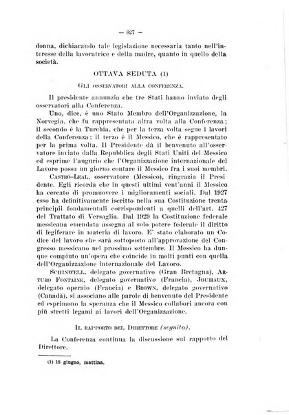 Informazioni sociali pubblicazione mensile curata dall'Ufficio corrispondente di Roma dell'Ufficio internazionale del lavoro, Ginevra