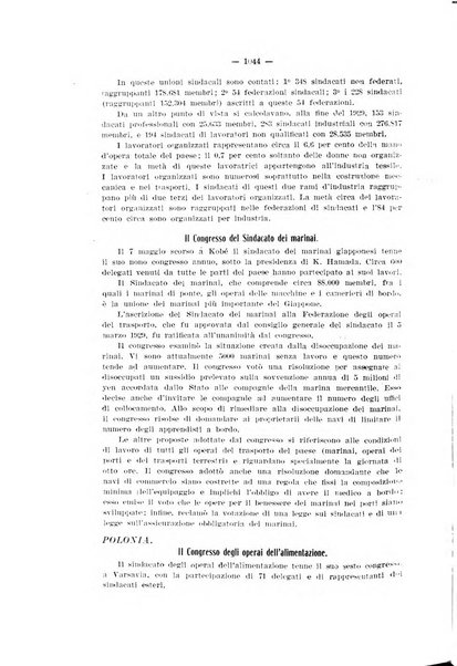 Informazioni sociali pubblicazione mensile curata dall'Ufficio corrispondente di Roma dell'Ufficio internazionale del lavoro, Ginevra